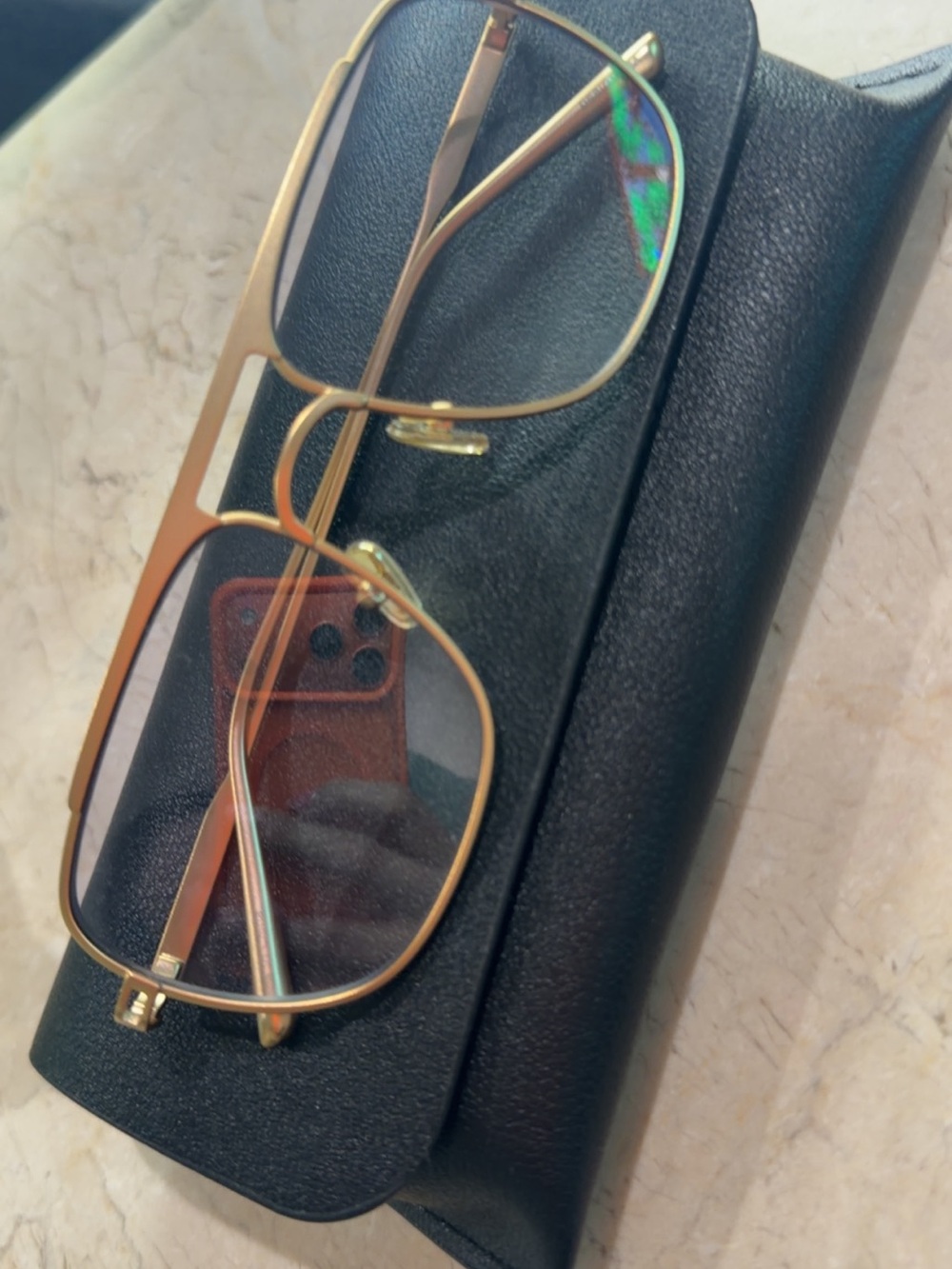 Gold Metal Aviator Glasses for Women - Sleek Gold Frame